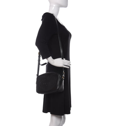 Prada Glace Calf Logo Crossbody Black 2 of 9