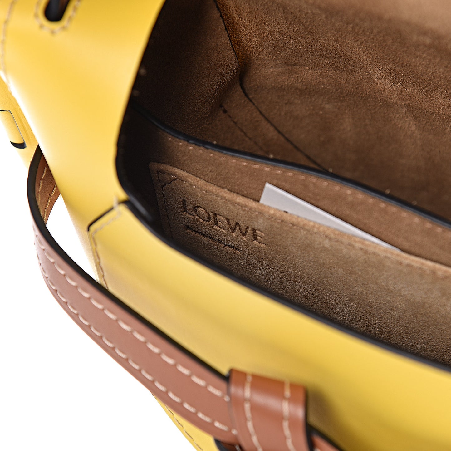 Calfskin Small Gate Crossbody Bag Mocca Yellow Pecan