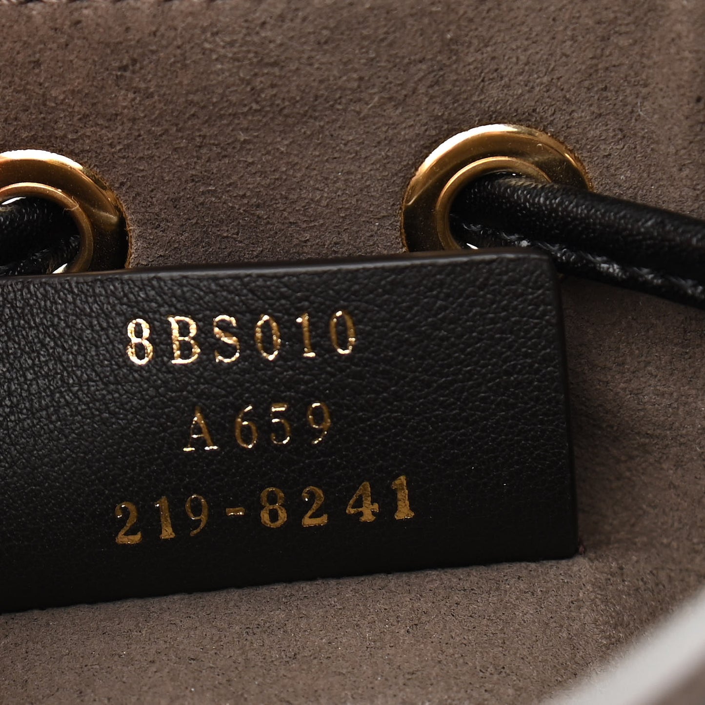 Vitello Liberty F is Fendi Bi-Color FF 1974 Embossed Mini Mon Tresor Bucket Bag Maya Black