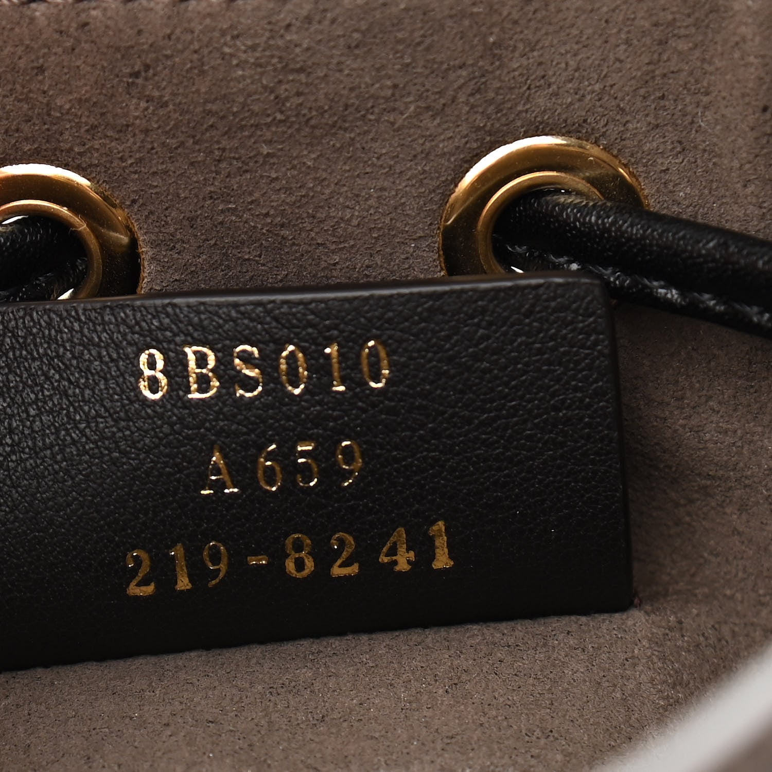 Fendi Vitello Liberty F is Fendi Bi-Color FF 1974 Embossed Mini Mon Tresor Bucket Bag Maya Black 7 of 11