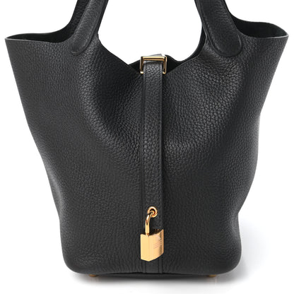 Hermes Taurillon Clemence Picotin Lock 18 PM Black 10 of 11