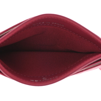 Chanel Aged Calfskin Chevron Quilted Gabrielle Card Holder Wallet Dark Pink 5 of 8