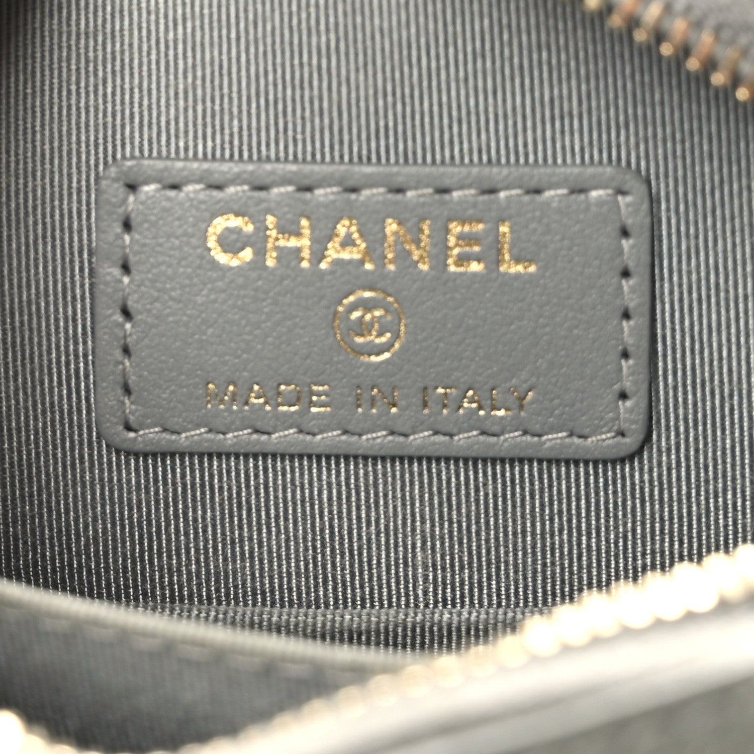 Chanel Caviar Quilted Phone Holder Wallet On Chain WOC Grey 6 of 9
