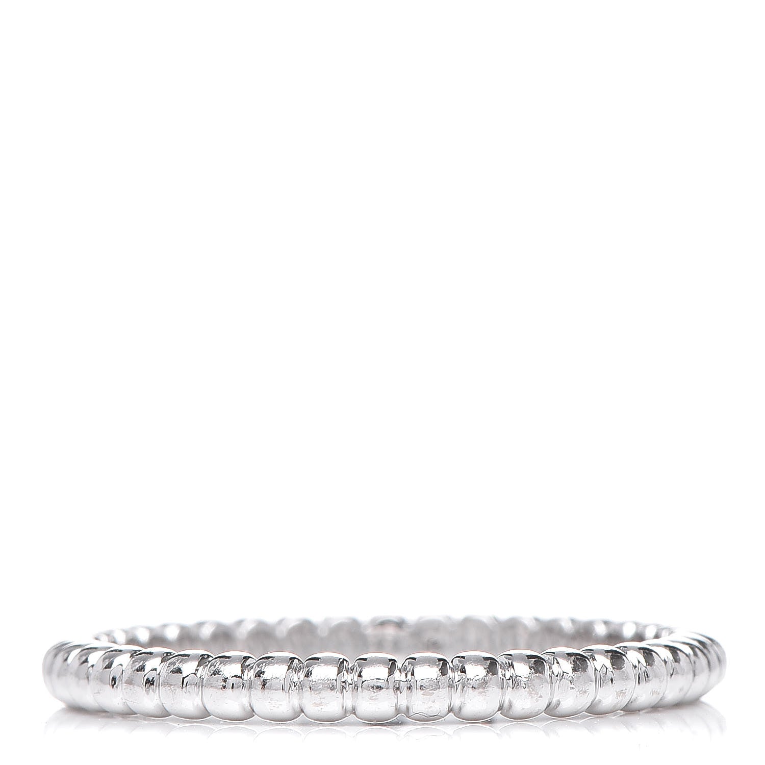 Van Cleef & Arpels 18K White Gold Small Perlee Ring 58 8.25 3 of 5