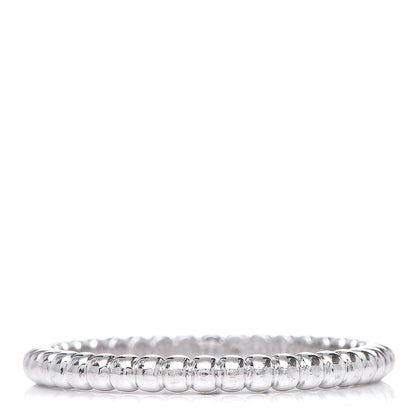 Van Cleef & Arpels 18K White Gold Small Perlee Ring 58 8.25 3 of 5