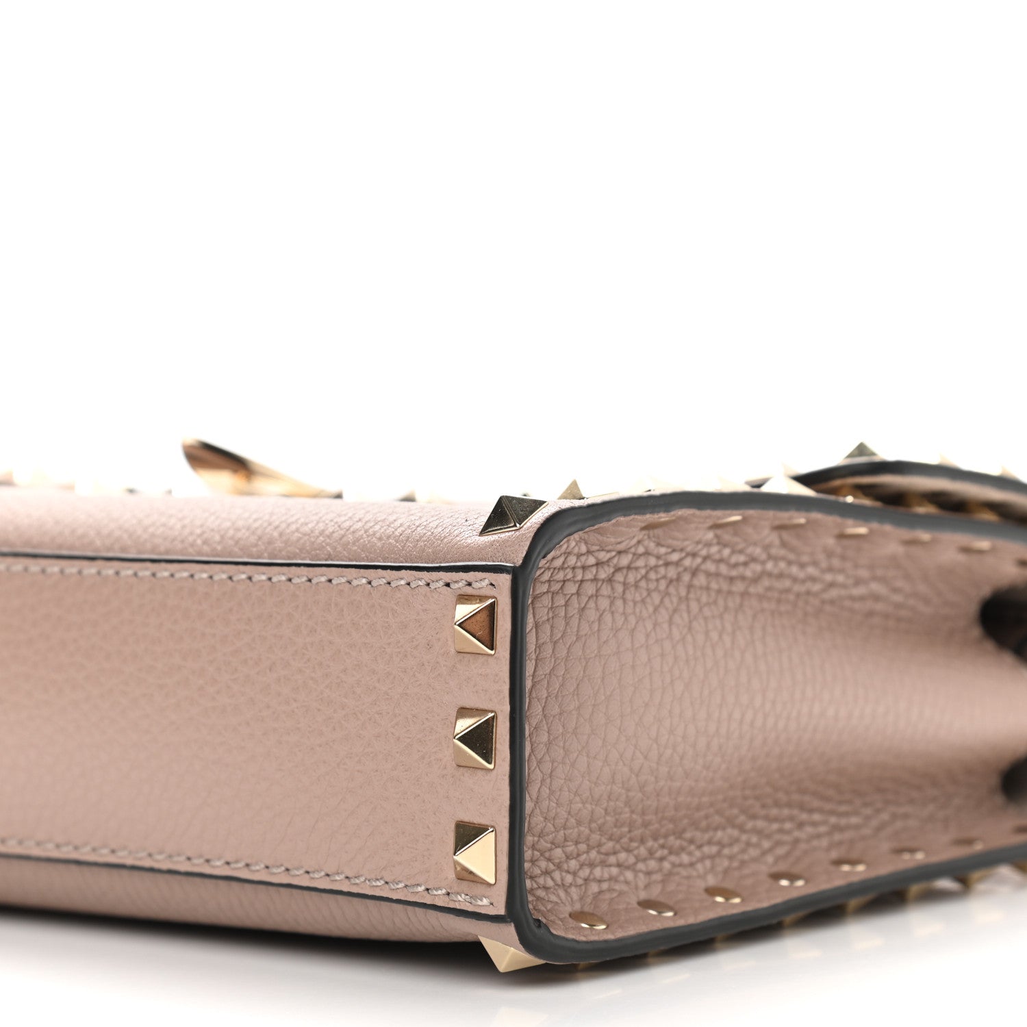 Valentino Garavani Pebbled Calfskin Medium Rockstud Flip Lock Crossbody Bag Poudre 8 of 8