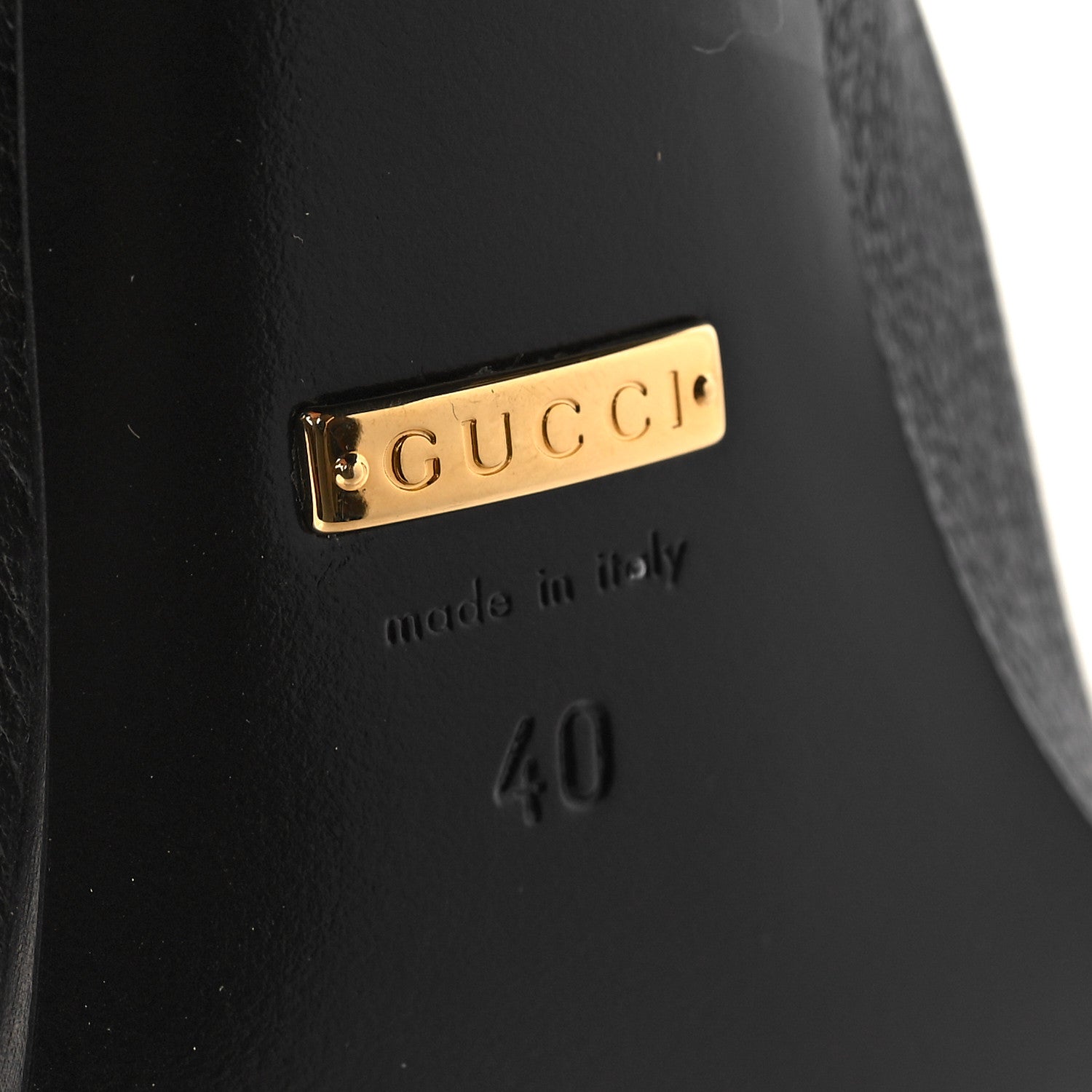 Gucci Tweed GG Monogram Wrinkled Kid Zumi Knee Boots 40 Natural Black 6 of 7