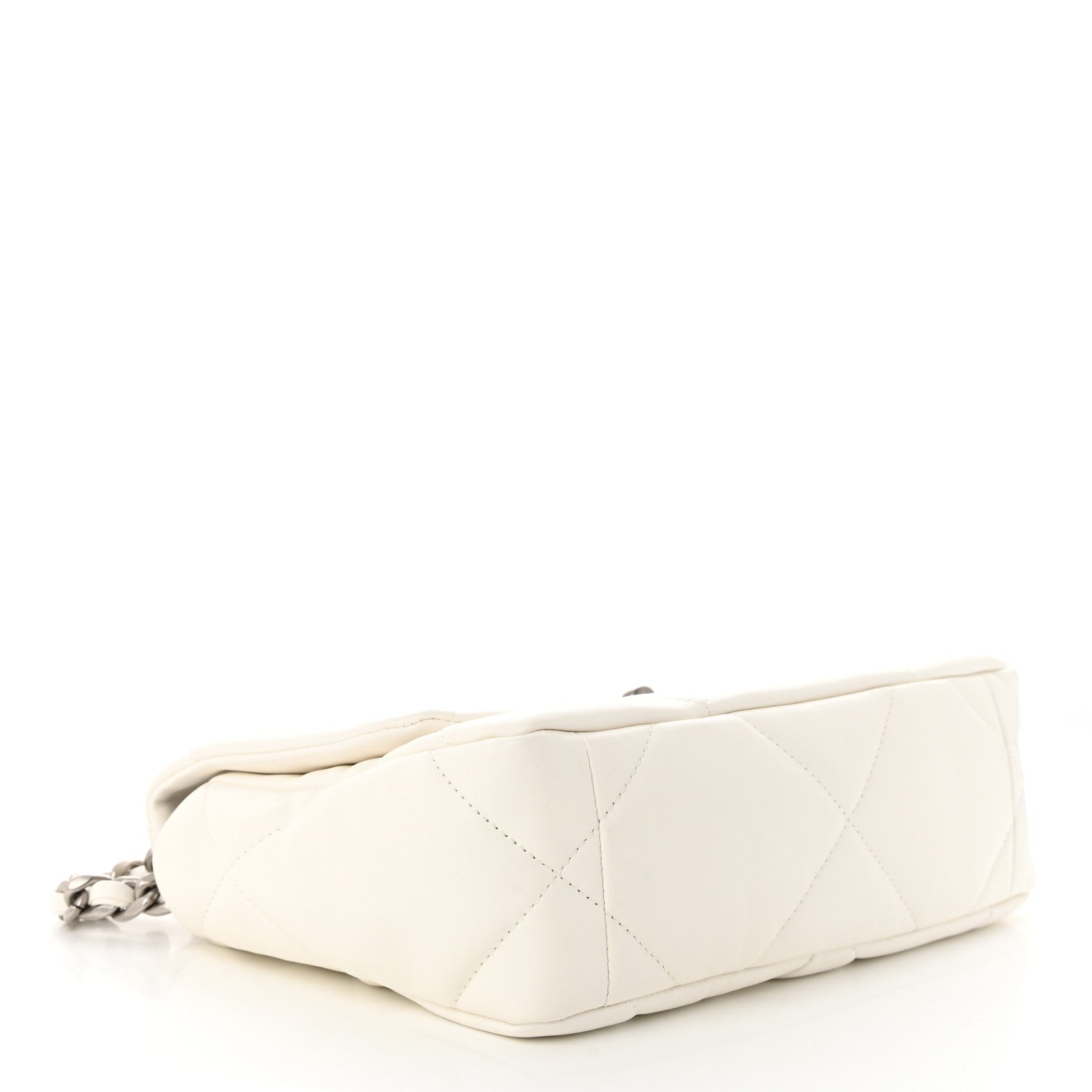 Chanel Lambskin Quilted Medium Chanel 19 Flap White 4 of 11