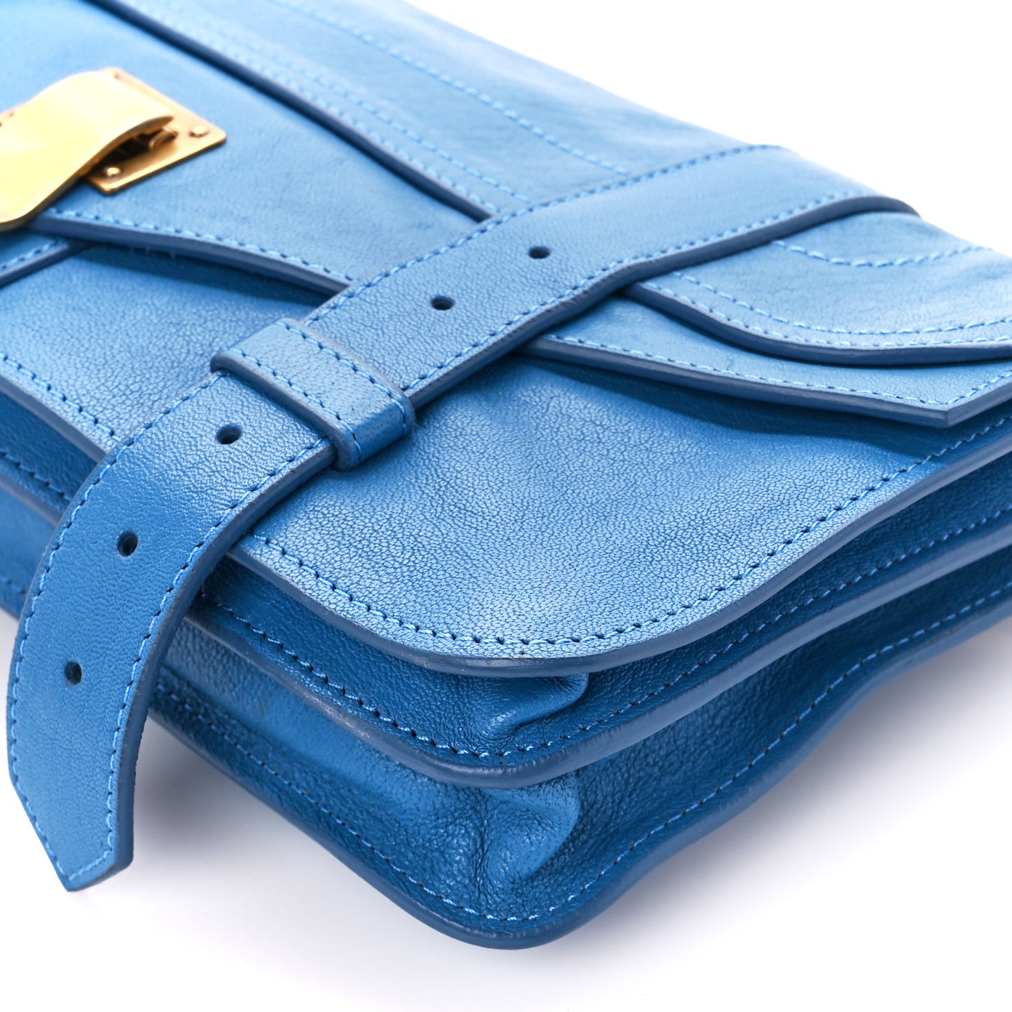 Lambskin PS1 Pochette Clutch Blue