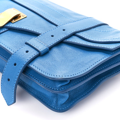 Proenza Schouler Lambskin PS1 Pochette Clutch Blue 13 of 14