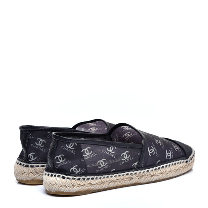 Chanel Mesh Grosgrain CC Espadrilles 39 Black White 4 of 8