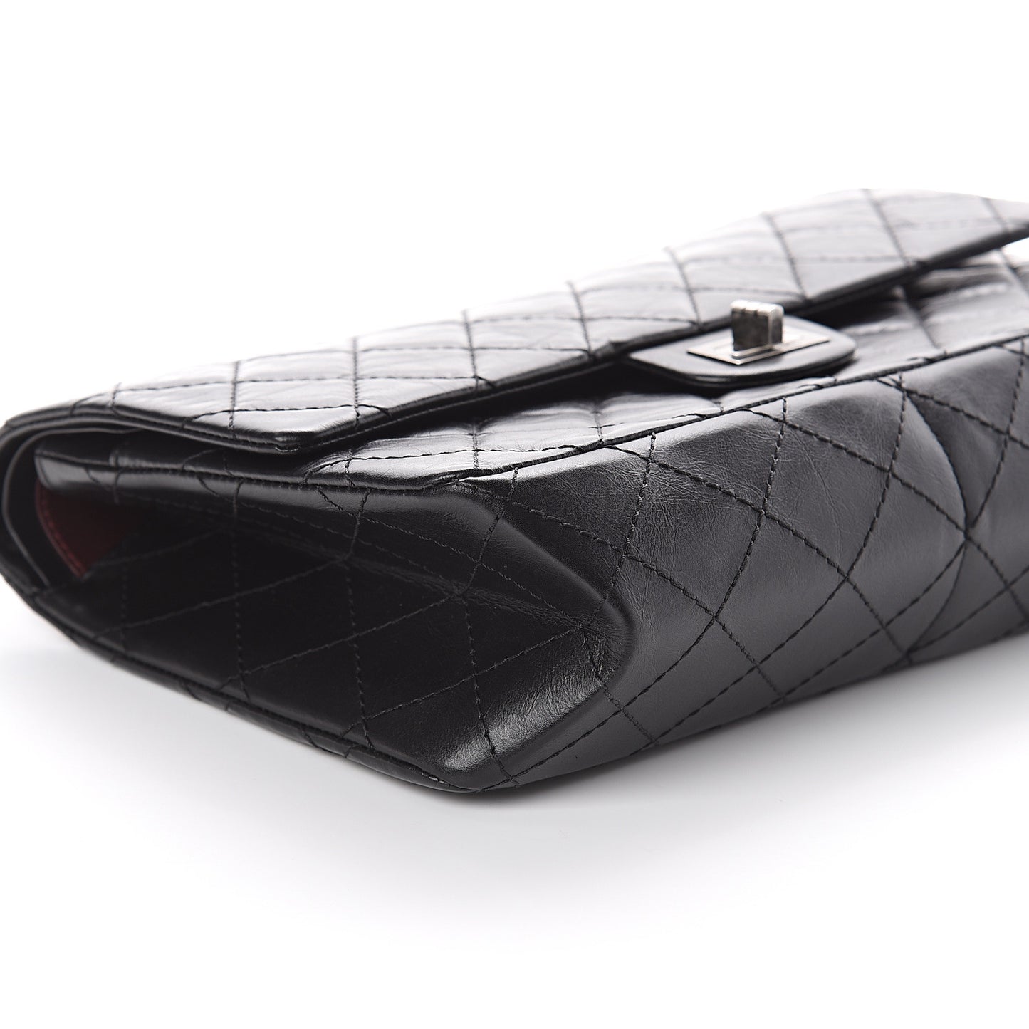 Aged Calfskin Quilted 2.55 Reissue 226 Flap Black