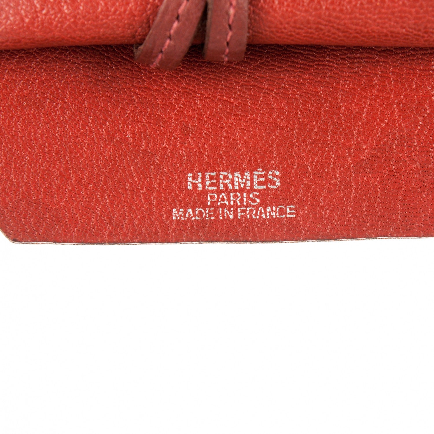 Hermes Taurillon Clemence Clochette Key Holder Necklace Brique 4 of 4