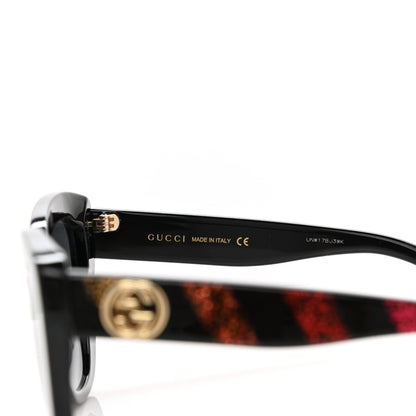 Gucci Acetate Glitter Sunglasses GG0327S Black 6 of 10