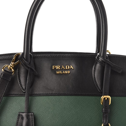 Prada Saffiano City Calf Medium Esplanade Tote Biliardo Black 15 of 15