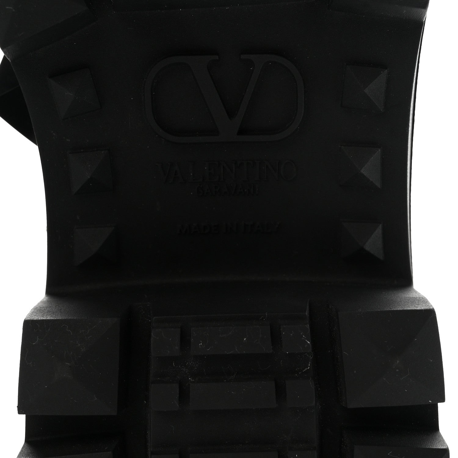 Valentino Garavani Calfskin Tonal Roman Stud 20/40mm Combat Boots 38.5 Black 7 of 9