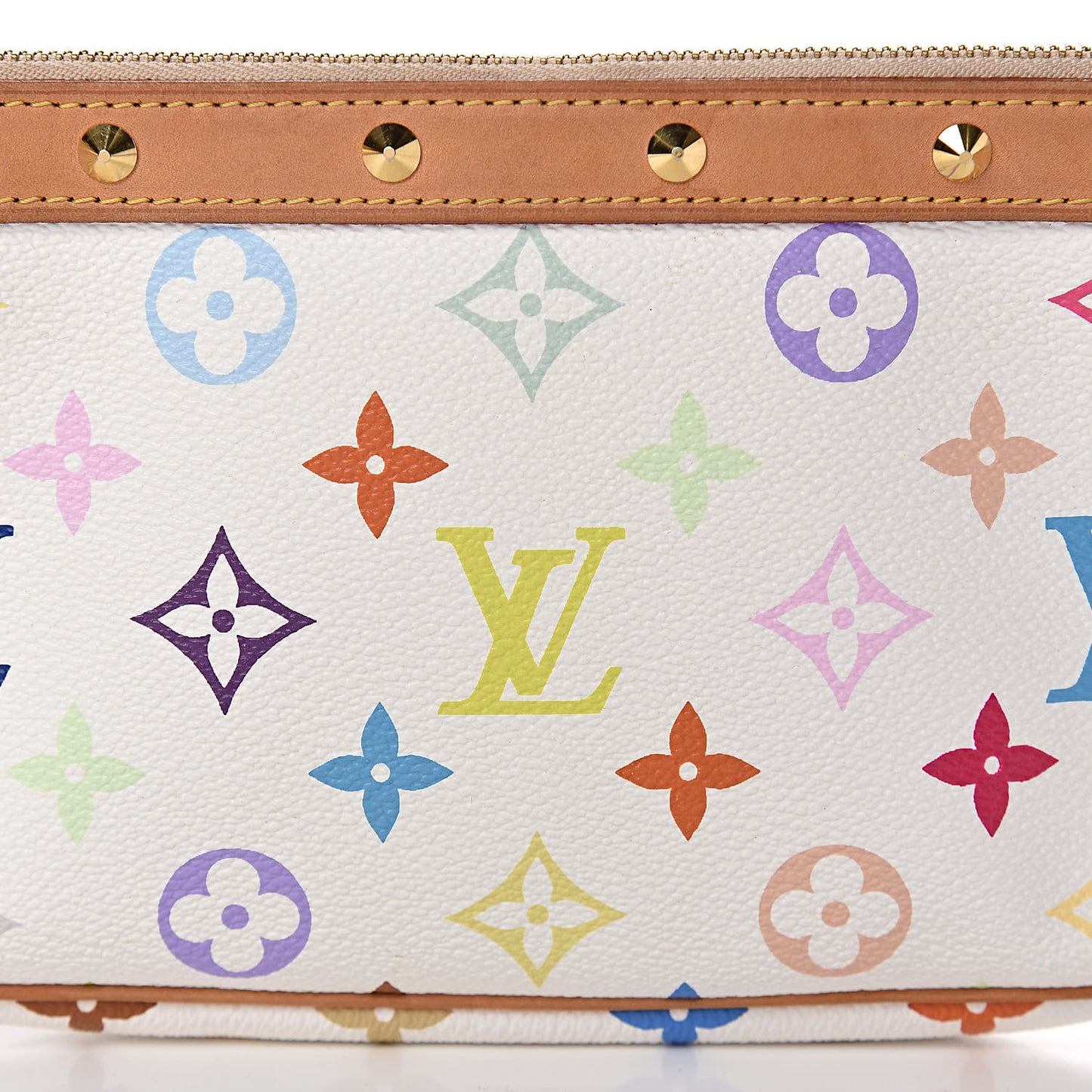 Monogram Multicolor Pochette Accessories White