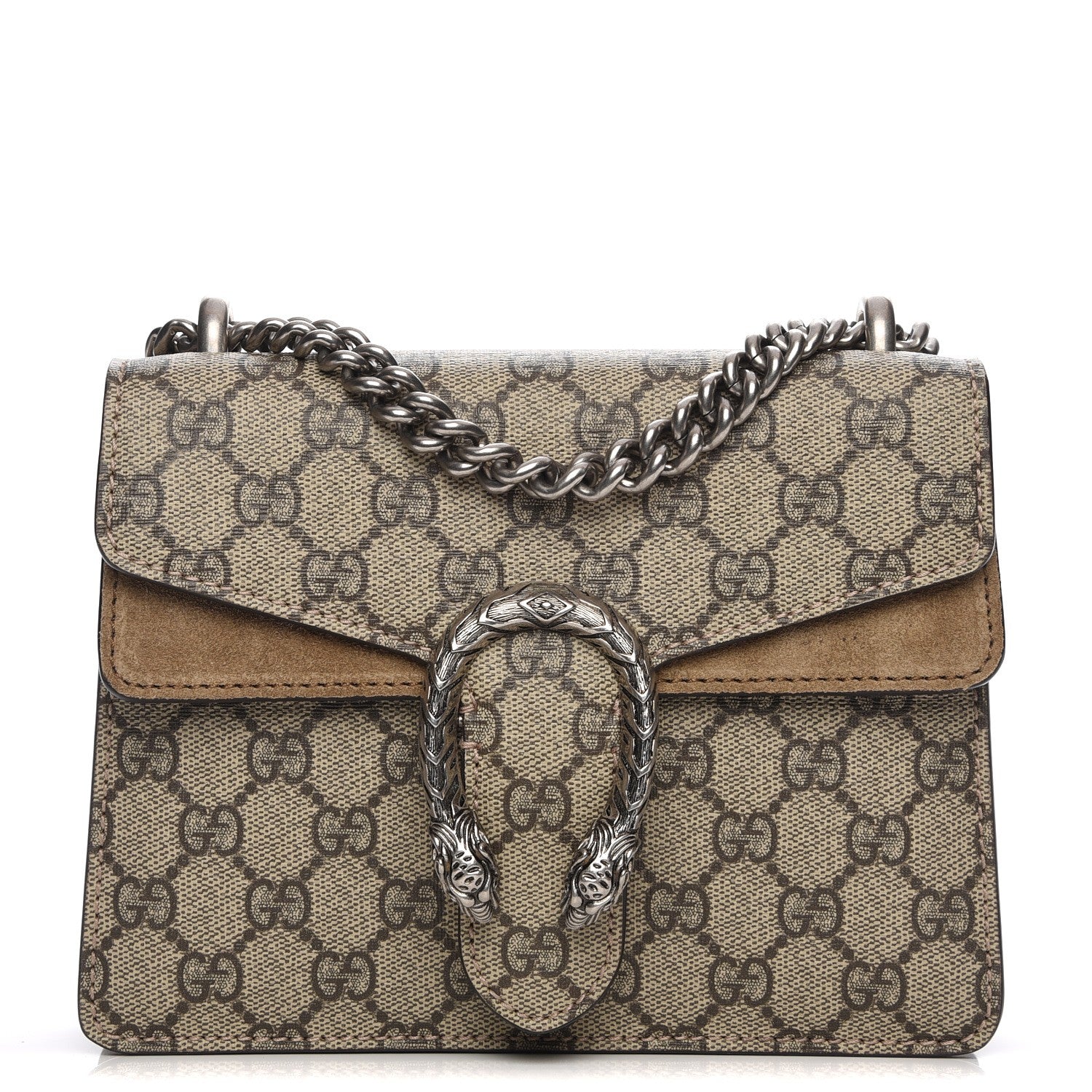 Gucci GG Supreme Monogram Mini Dionysus Shoulder Bag Taupe 1 of 7