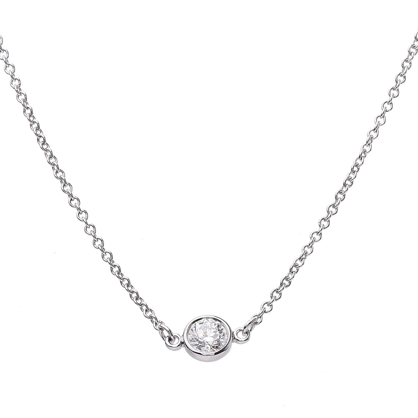 Platinum Elsa Peretti Diamonds by the Yard 5 Station Necklace