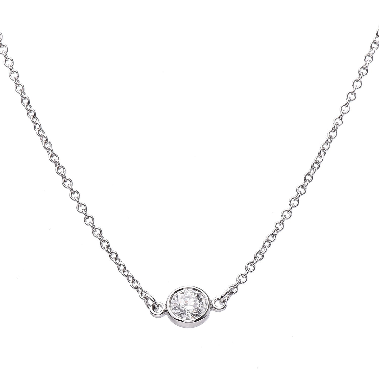 Tiffany Platinum Elsa Peretti Diamonds by the Yard 5 Station Necklace 4 of 7