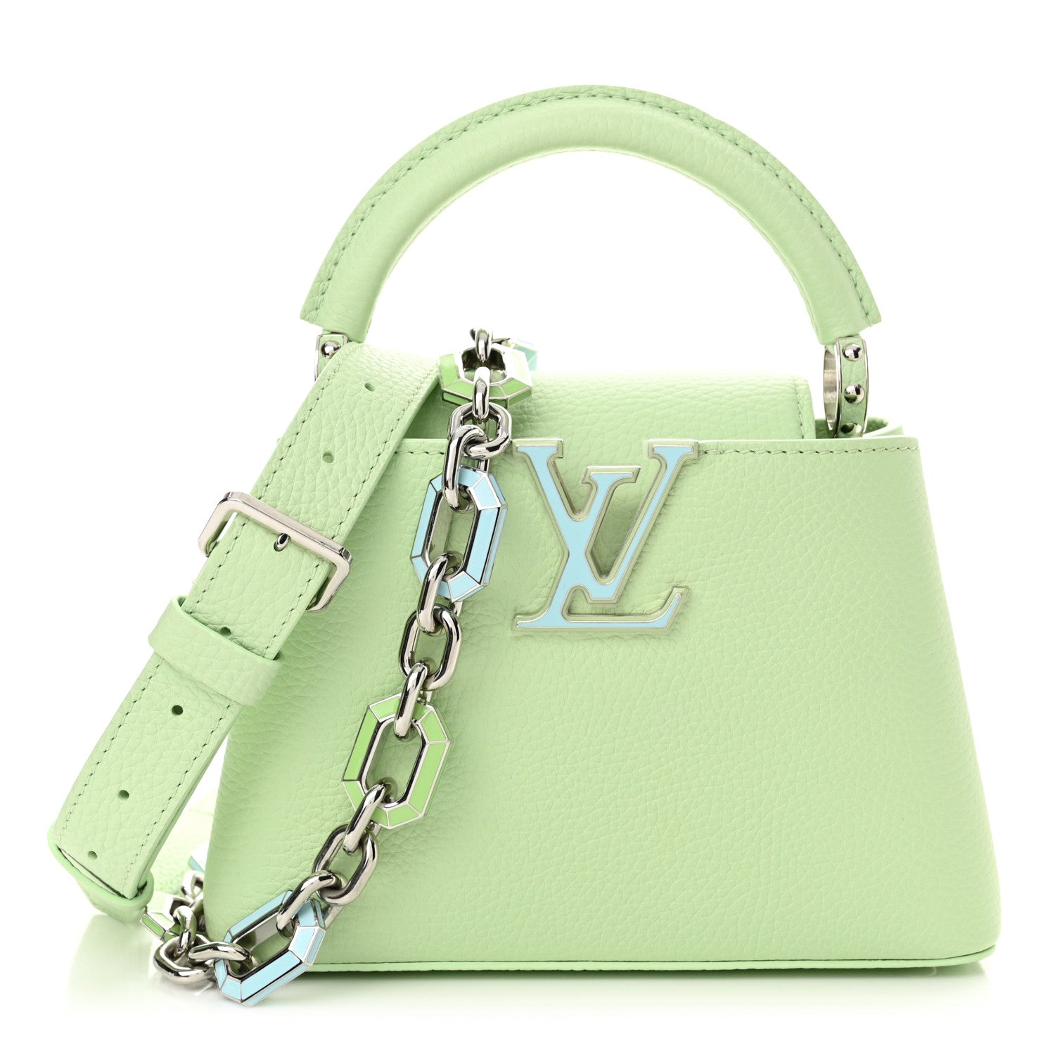 Louis Vuitton Taurillon Mini Capucines Spring Green 1 of 9