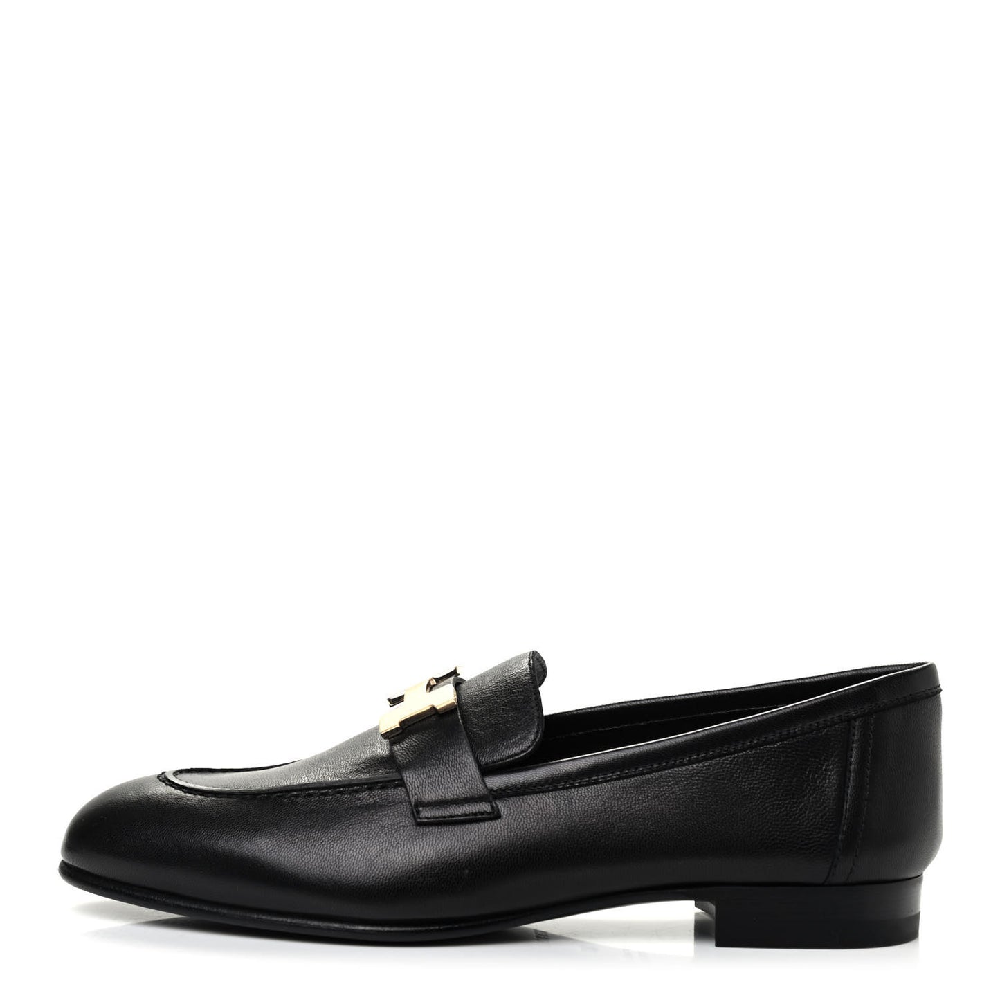 Goatskin Womens Paris Loafers 37 Black