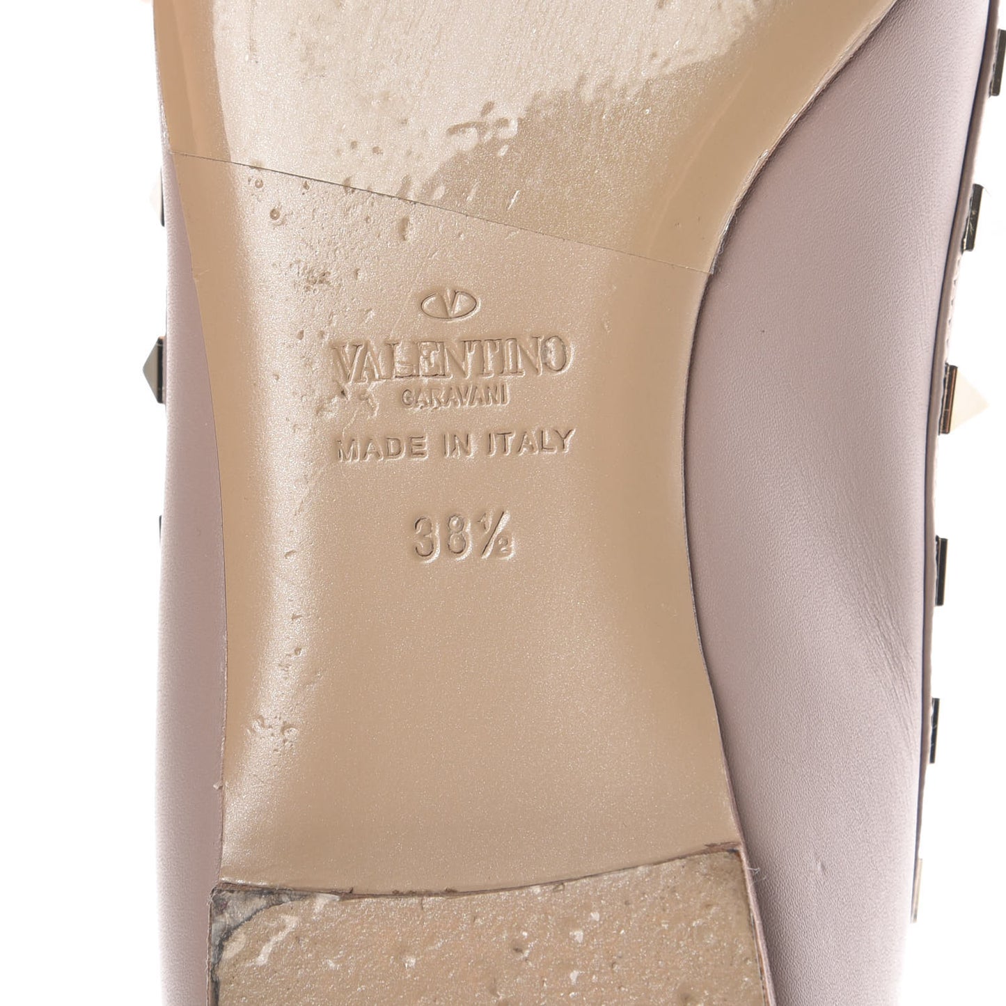 Nappa Rockstud Ballerina Flats 38.5 Poudre
