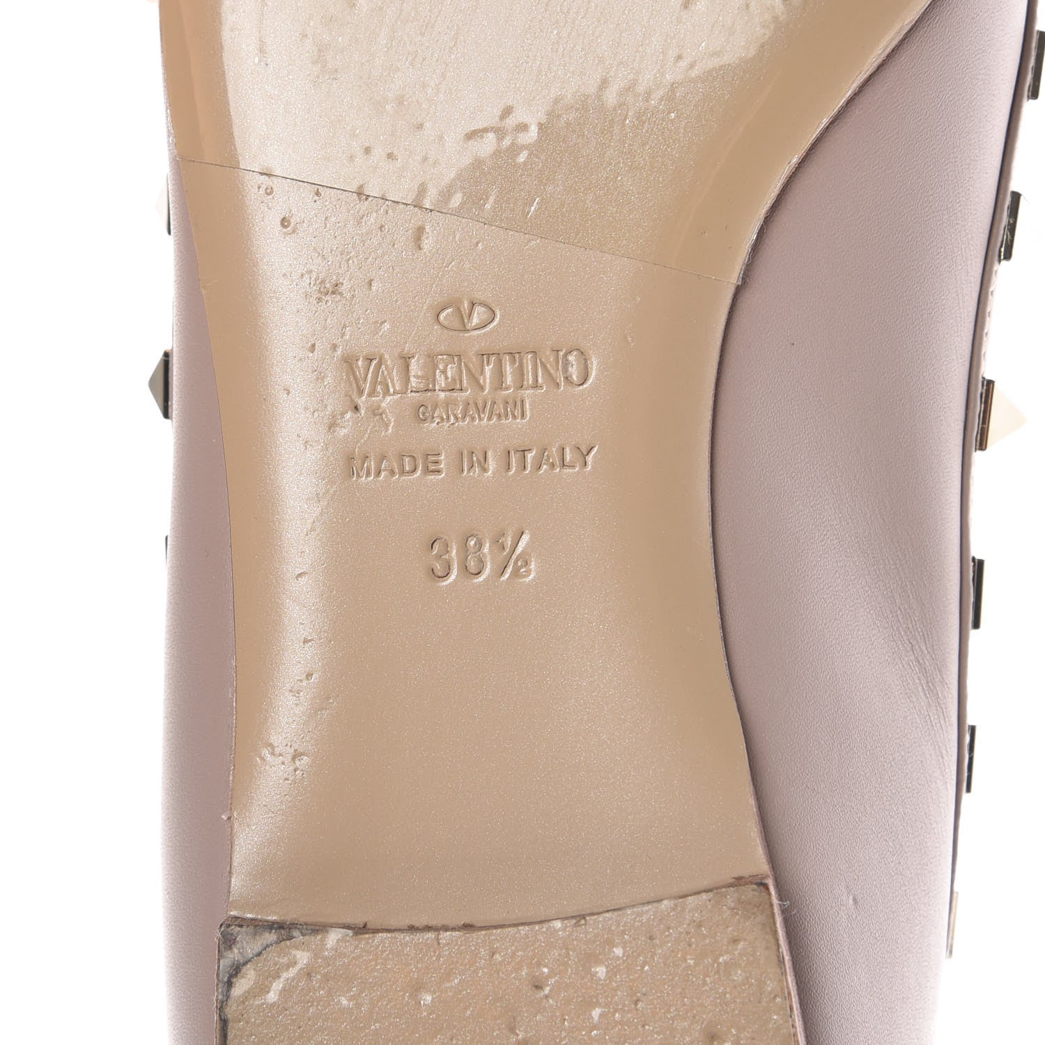 Valentino Garavani Nappa Rockstud Ballerina Flats 38.5 Poudre 8 of 10