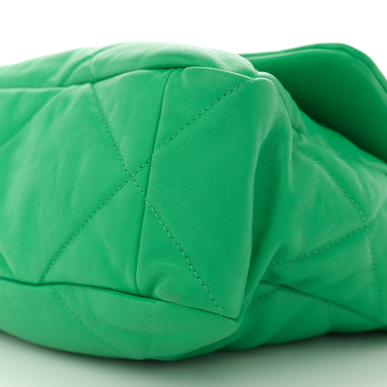 Chanel Lambskin Quilted Large Chanel 19 Flap Green 10 of 12