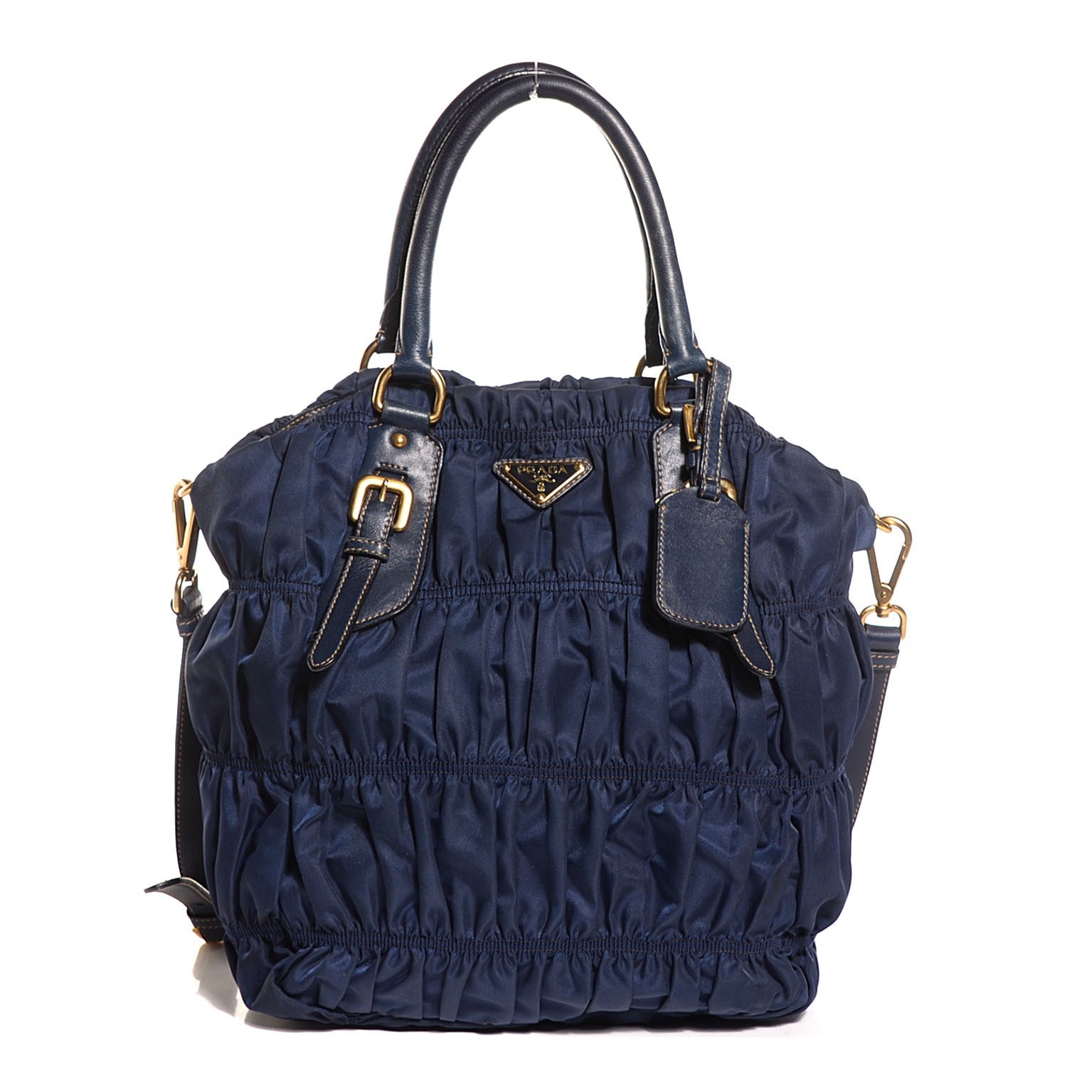 Prada Tessuto Nylon Gaufre Tote Baltico 1 of 9