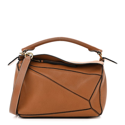 Loewe Calfskin Small Puzzle Bag Tan 1 of 12