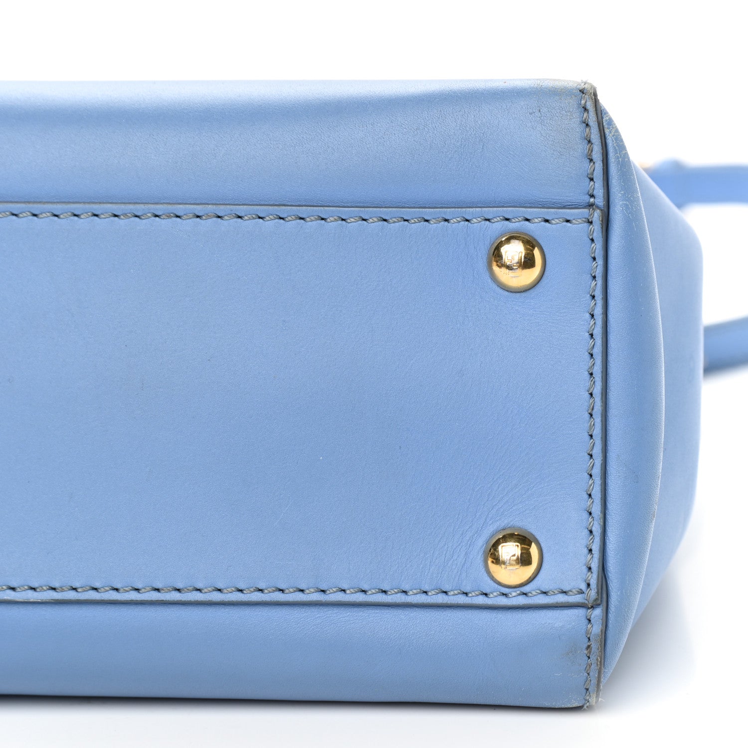 Fendi Vitello Morgan Shiny Nappa Medium Peekaboo Iconic Satchel Maldives Papavero 10 of 14
