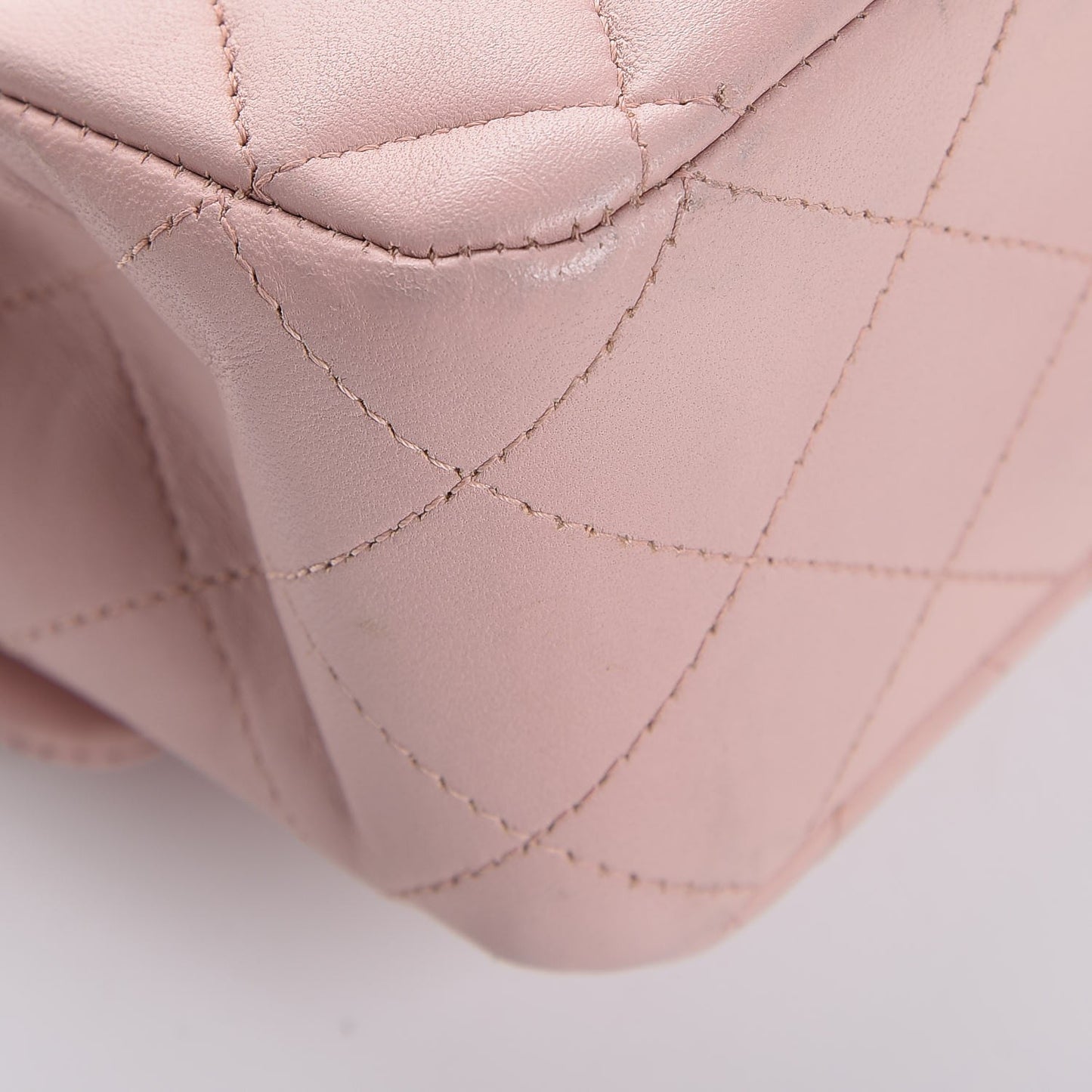 Lambskin Quilted Medium Double Flap Pink