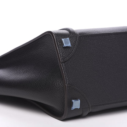 Celine Drummed Calfskin Micro Luggage Black 6 of 8