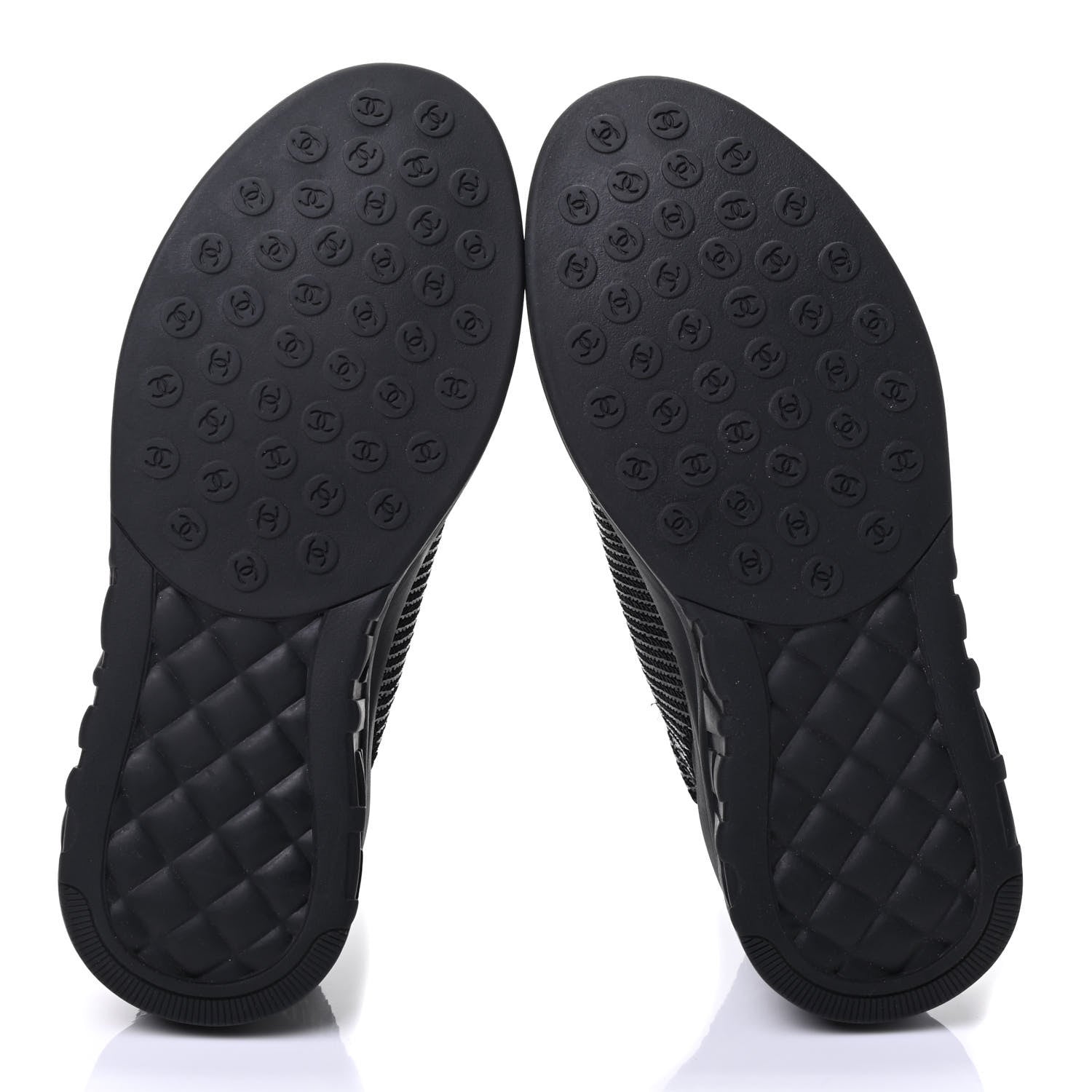 Chanel Sequin CC Sneakers 36 Black 5 of 9