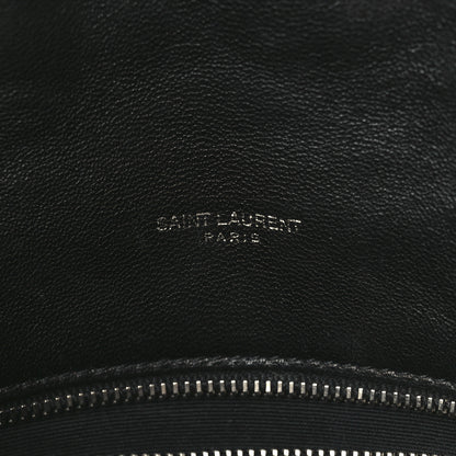 Saint Laurent Lambskin Quilted Toy Loulou Puffer Monogram Chain Satchel Black 7 of 12