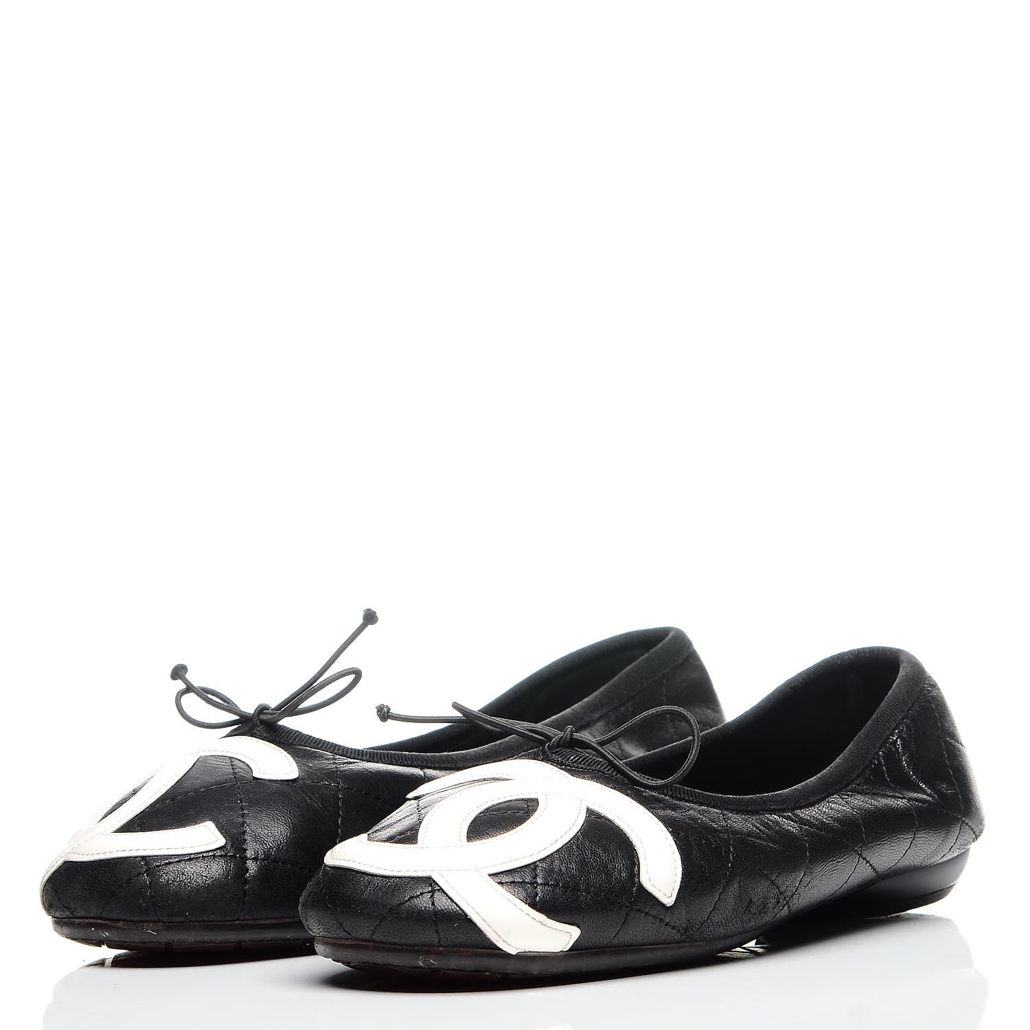 Chanel Lambskin Cambon Quilted Ballerina Flats 39 Black 3 of 9