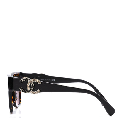Chanel Acetate Square Cat Eye CC Sunglasses 5456 Tortoise 3 of 8