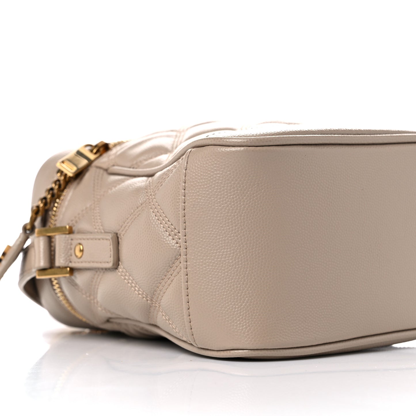 Grain de Poudre Quilted 80's Vanity Bag Dark Beige