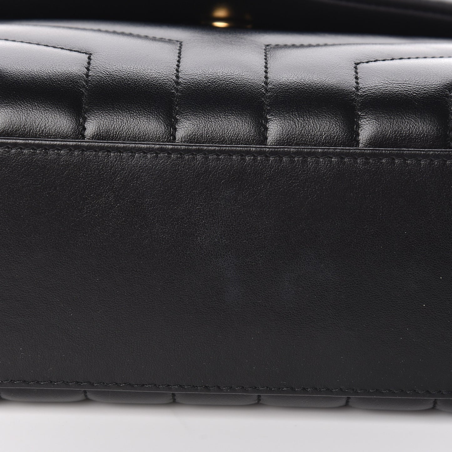 Calfskin Y Quilted Monogram Small Loulou Chain Satchel Black