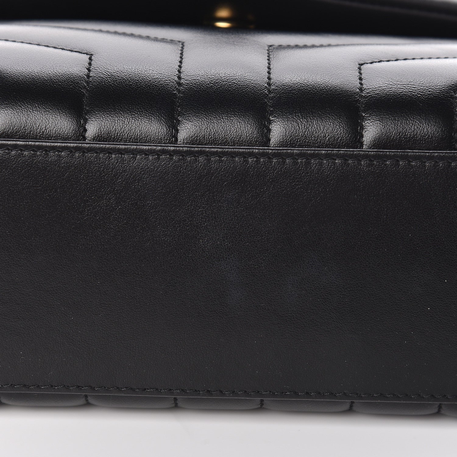 Saint Laurent Calfskin Y Quilted Monogram Small Loulou Chain Satchel Black 9 of 14