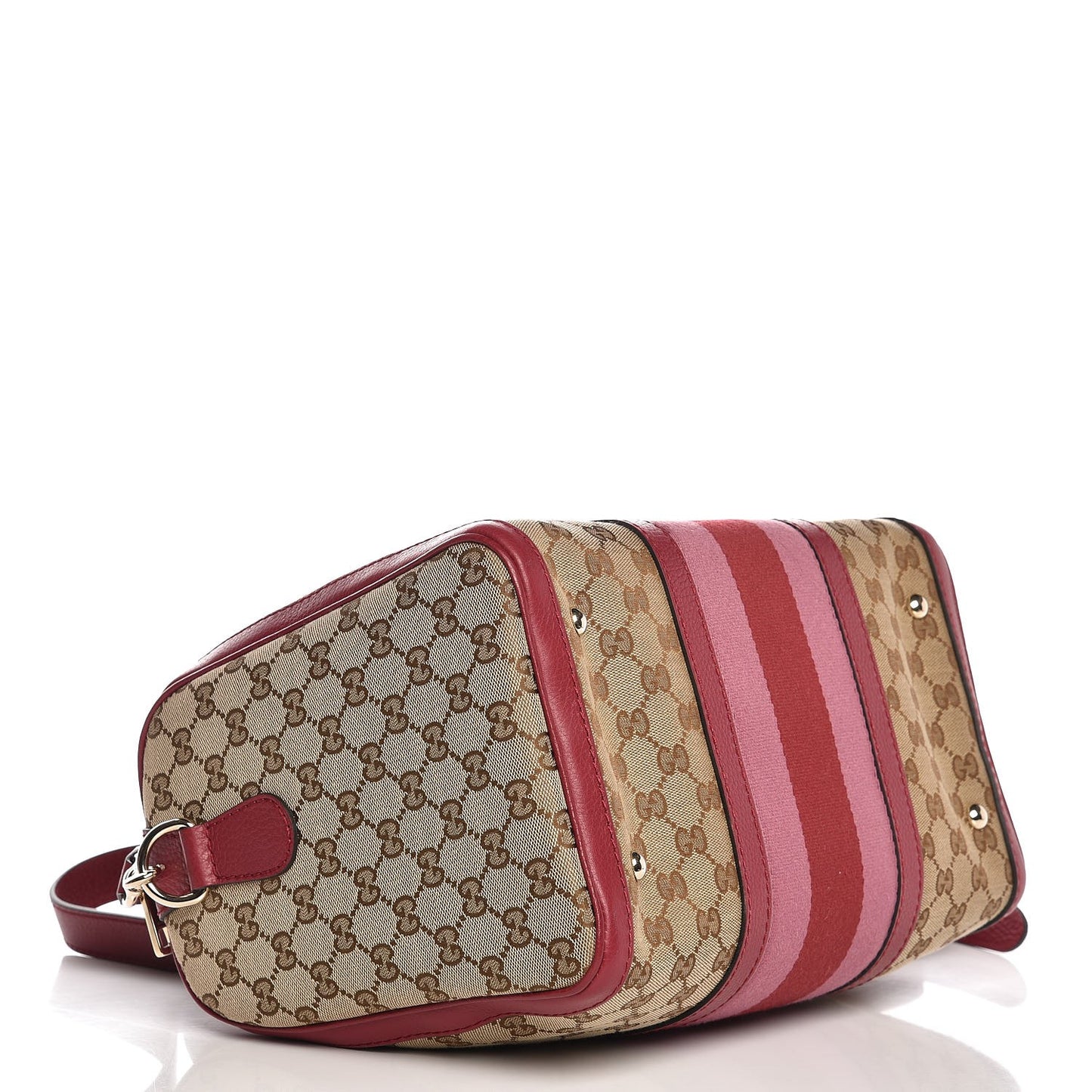 Monogram Cellarius Calfskin Vintage Web Medium Boston Beige Ebony Soft Burgundy Peonia Flower