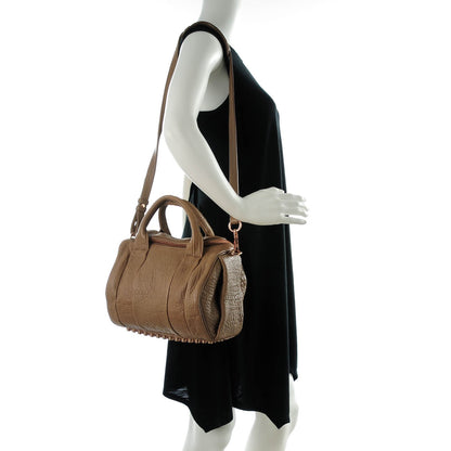 Alexander Wang Pebbled Lambskin Rockie Latte Rose Gold Hardware 2 of 7