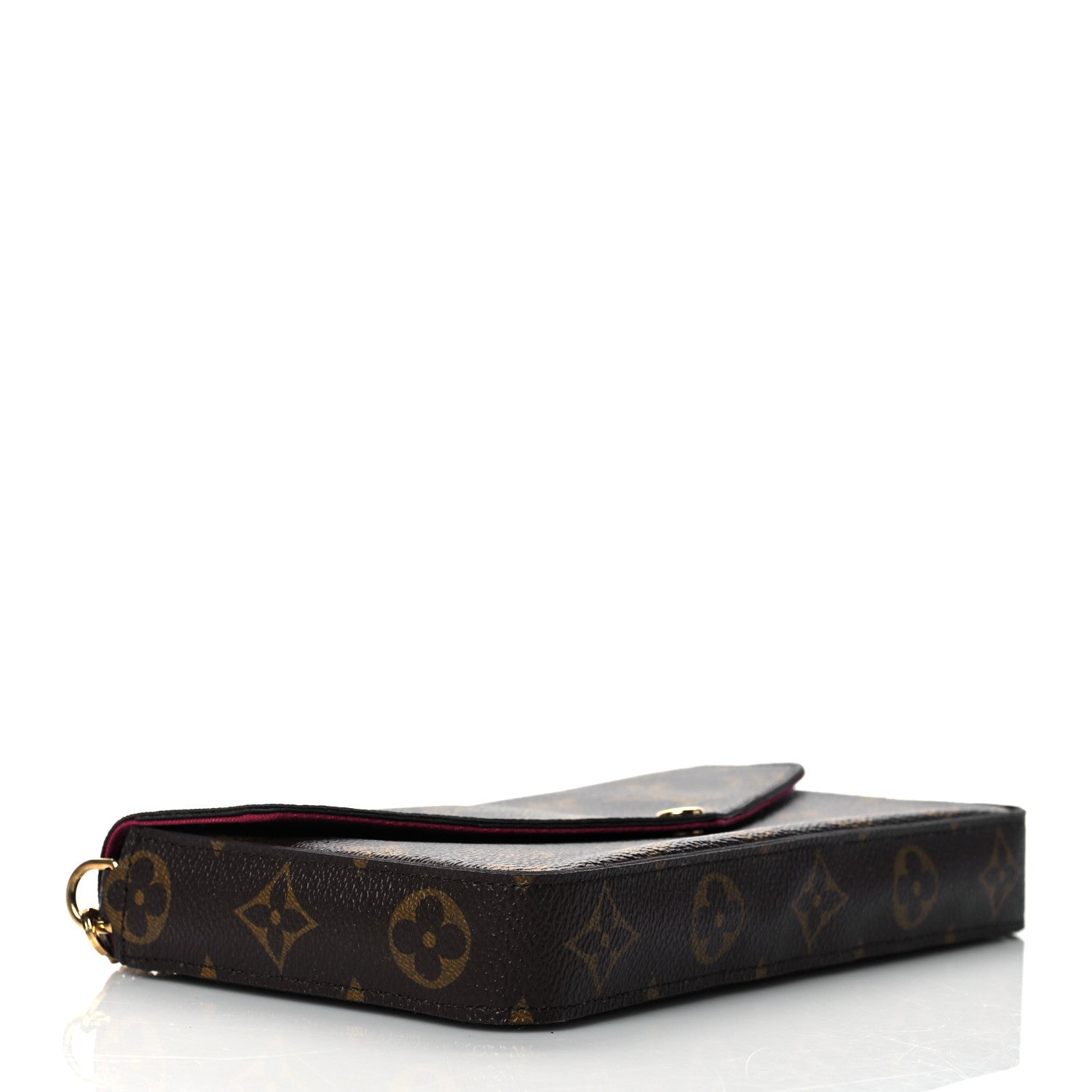 Louis Vuitton Monogram Pochette Felicie Chain Wallet Fuchsia 4 of 10