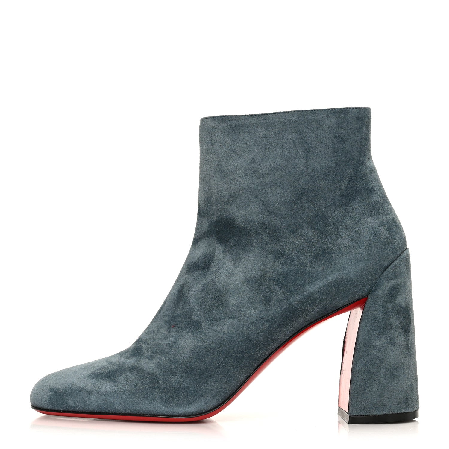 Christian Louboutin Veau Velours Turela 85 Ankle Boots 41.5 Tempete 1 of 7
