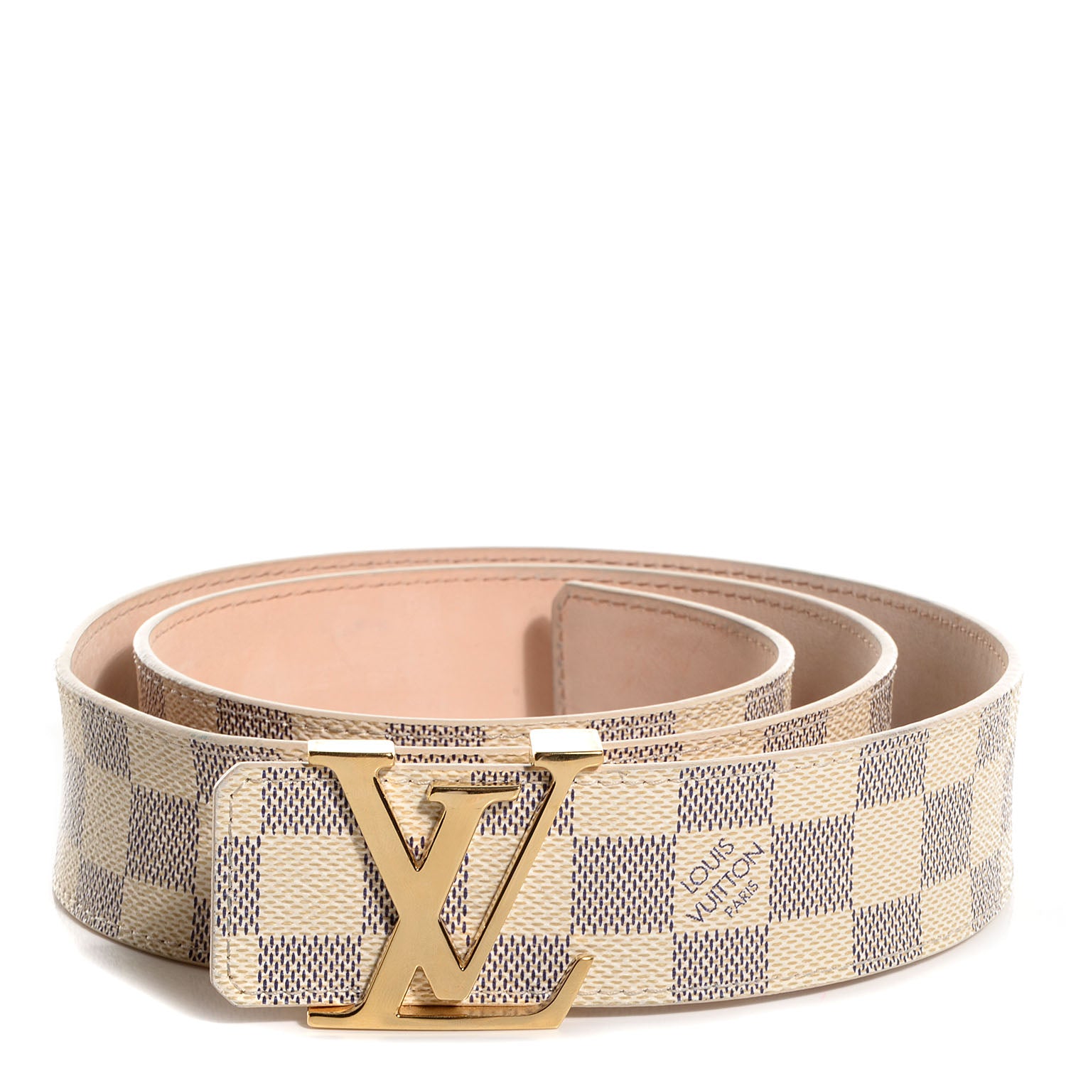 Louis Vuitton Damier Azur LV Initiales Belt 95 38 1 of 5