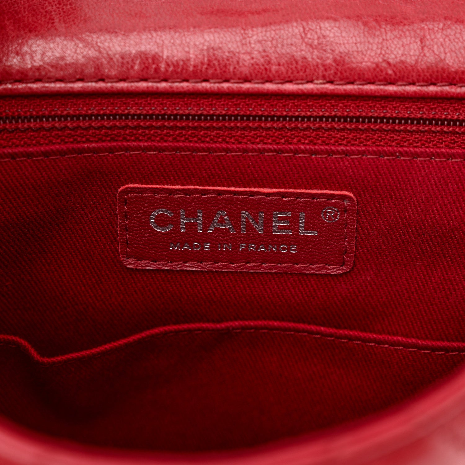 Chanel Lambskin Quilted Messenger Bag Red 6 of 12