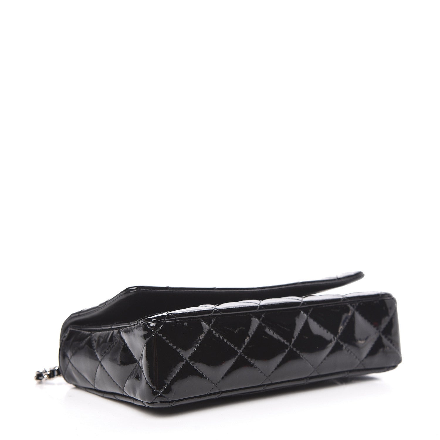 Chanel Patent Quilted Brilliant Wallet On Chain WOC Black 4 of 12