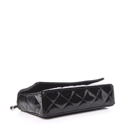 Chanel Patent Quilted Brilliant Wallet On Chain WOC Black 4 of 12