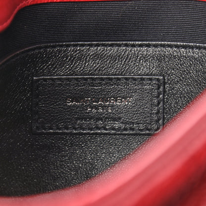 Saint Laurent Crinkled Calfskin Matelasse Monogram Baby Niki Chain Satchel Rouge Eros 6 of 11